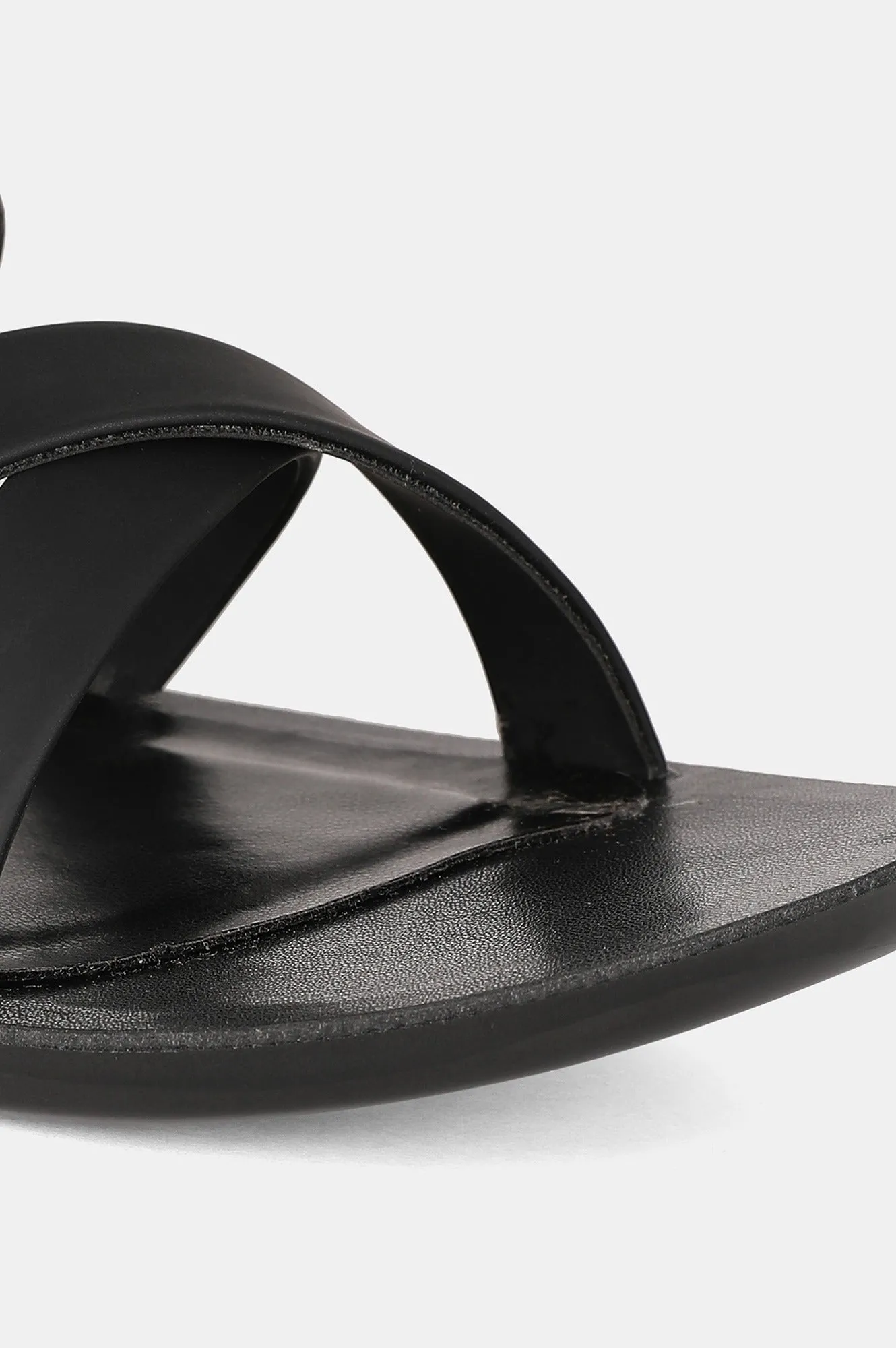 Black Almond Toe Solid Flat - ZCourtney