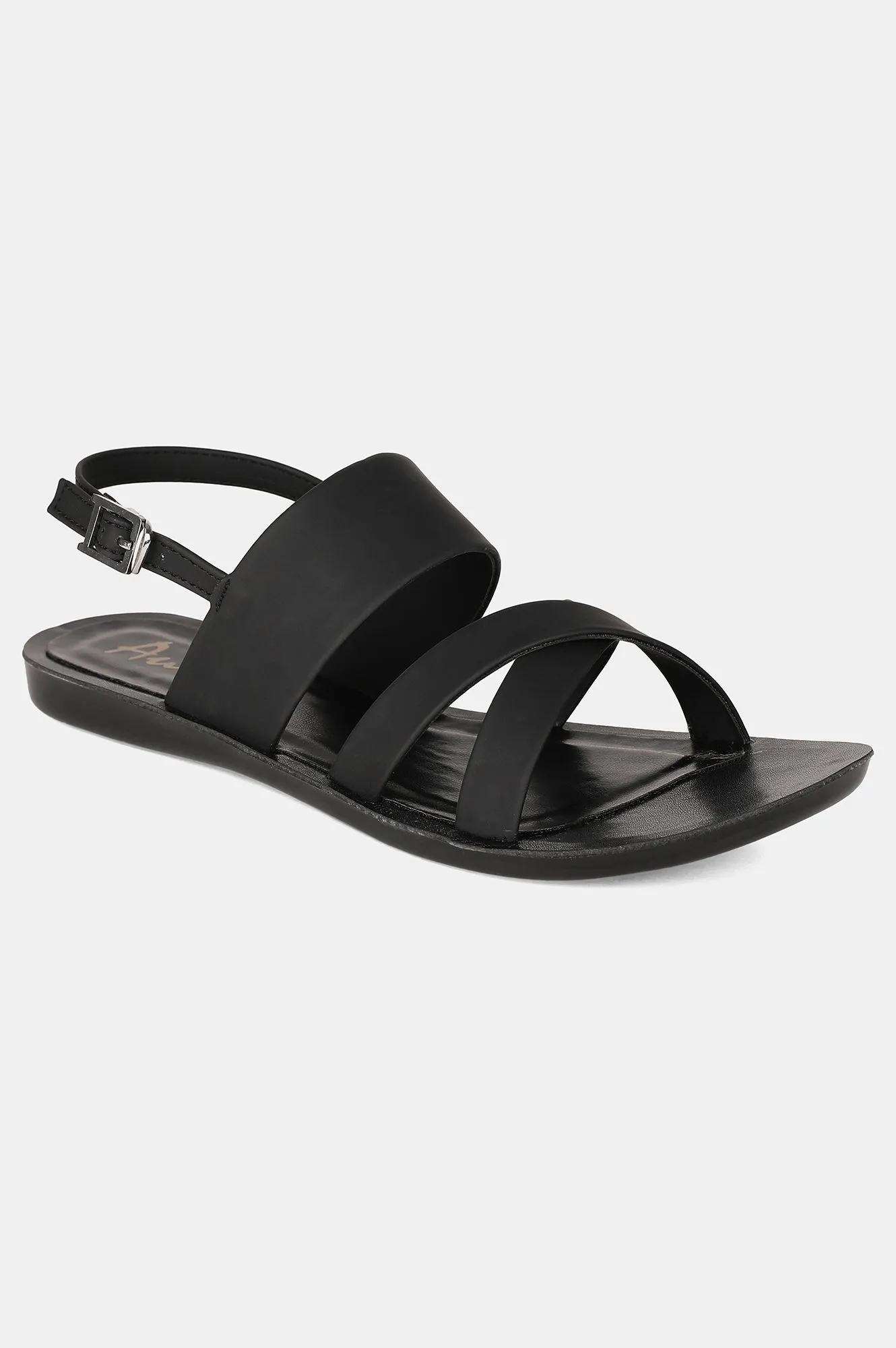 Black Almond Toe Solid Flat - ZCourtney