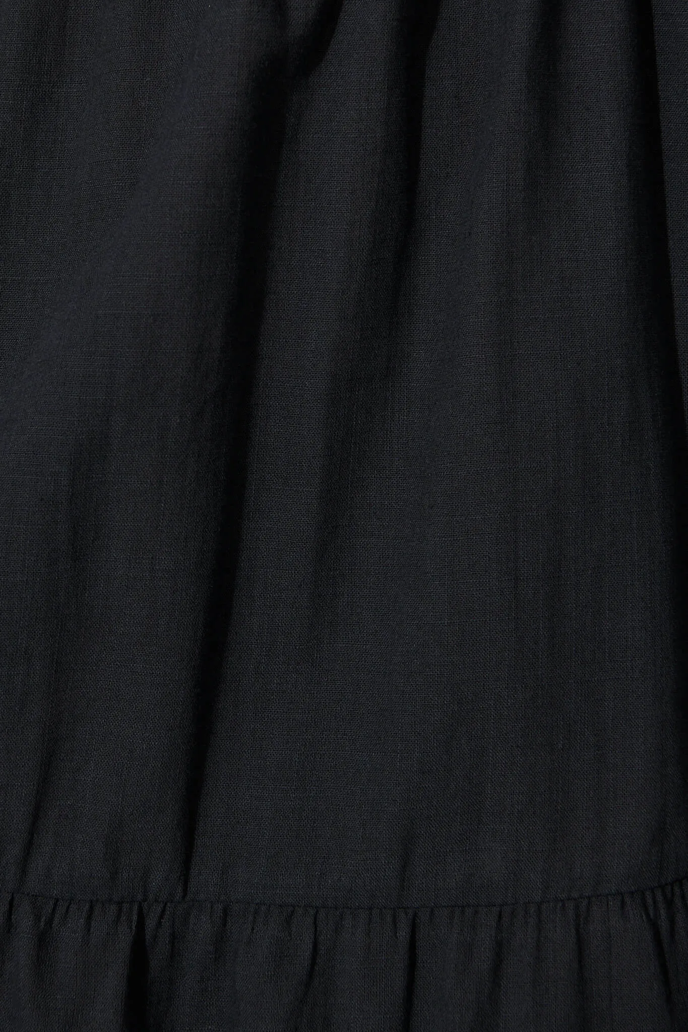 Black Linen Blend Midi Dress by Callie