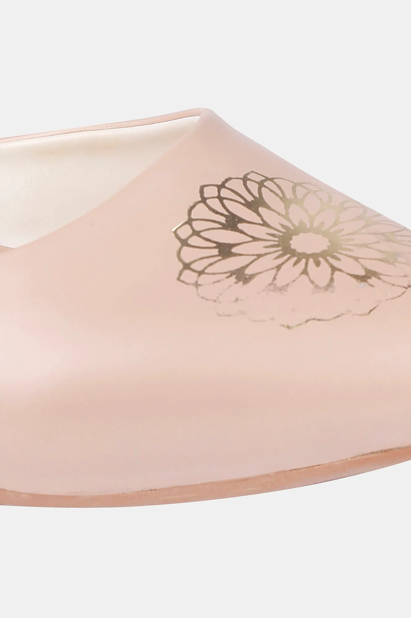 Blush Pointed Toe Foil Print Flat - ZCharlyne
