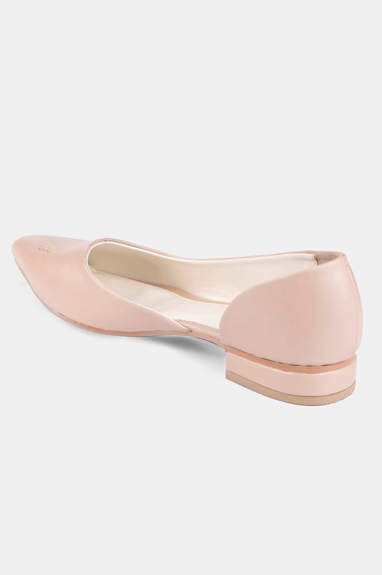 Blush Pointed Toe Foil Print Flat - ZCharlyne