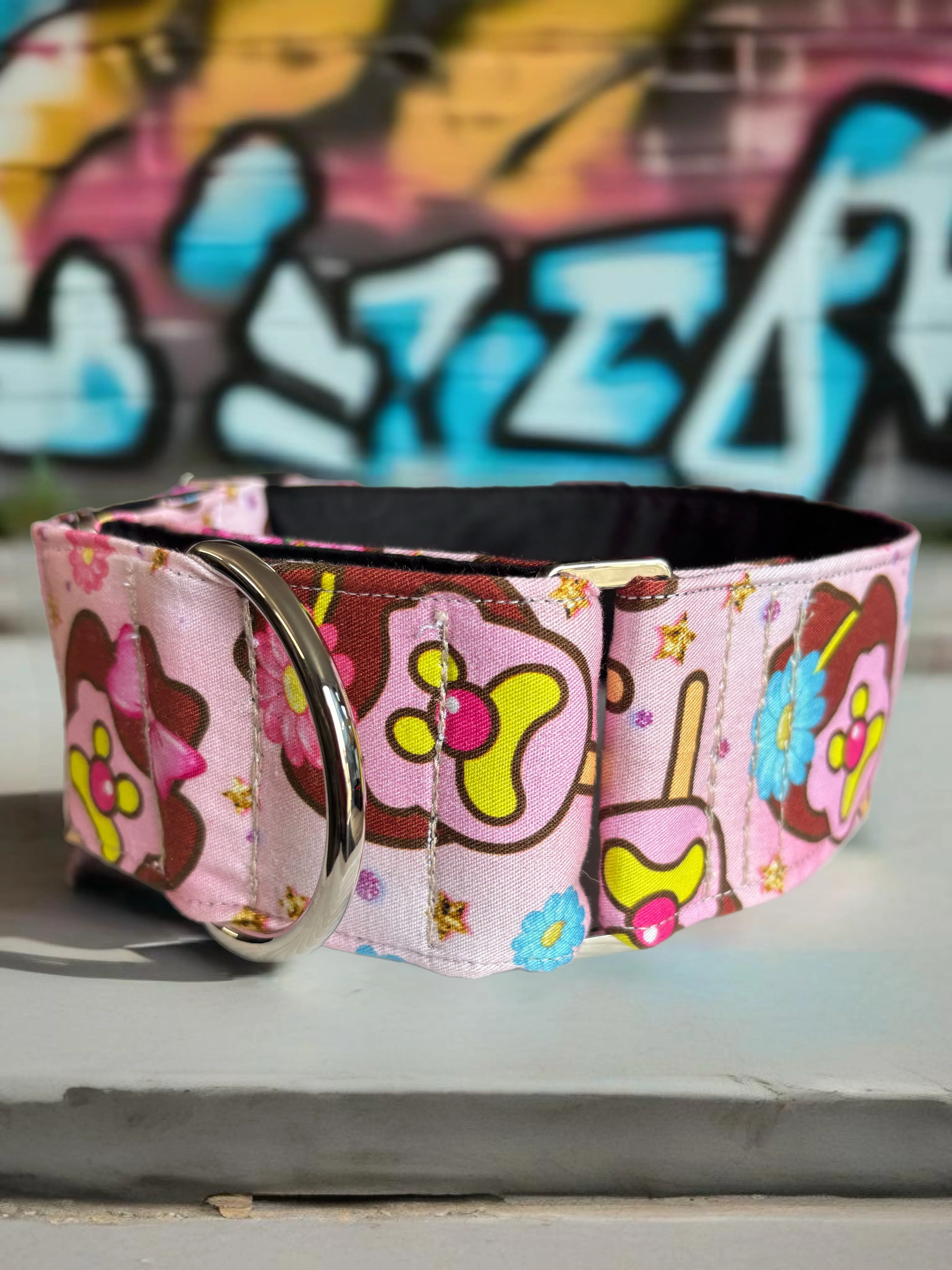 Bubble O BIll Martingale collar cotton covered 50mm width soft and comfy
