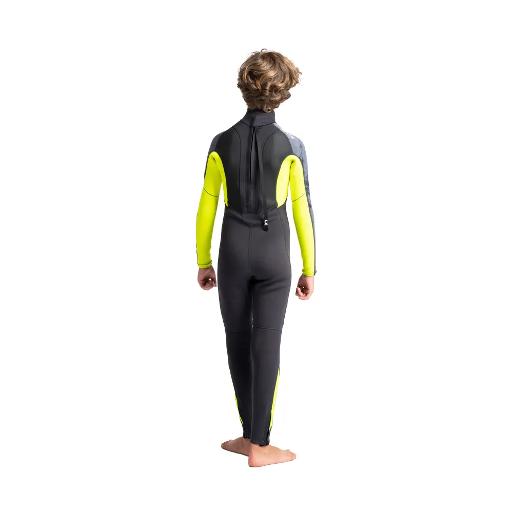 C-Skins Junior Element 3/2 Wetsuit -Anthracite/Yellow/Black Tie
