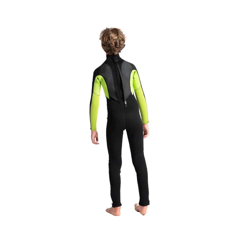 C-Skins Junior Element 3/2 Wetsuit -Anthracite/Yellow/Black Tie