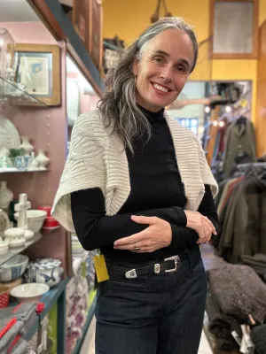 Cable Knit Bolero Natural