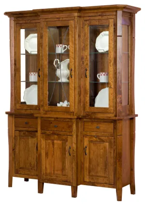 Candice - Amish Solid Wood 3 Door Dining Hutch