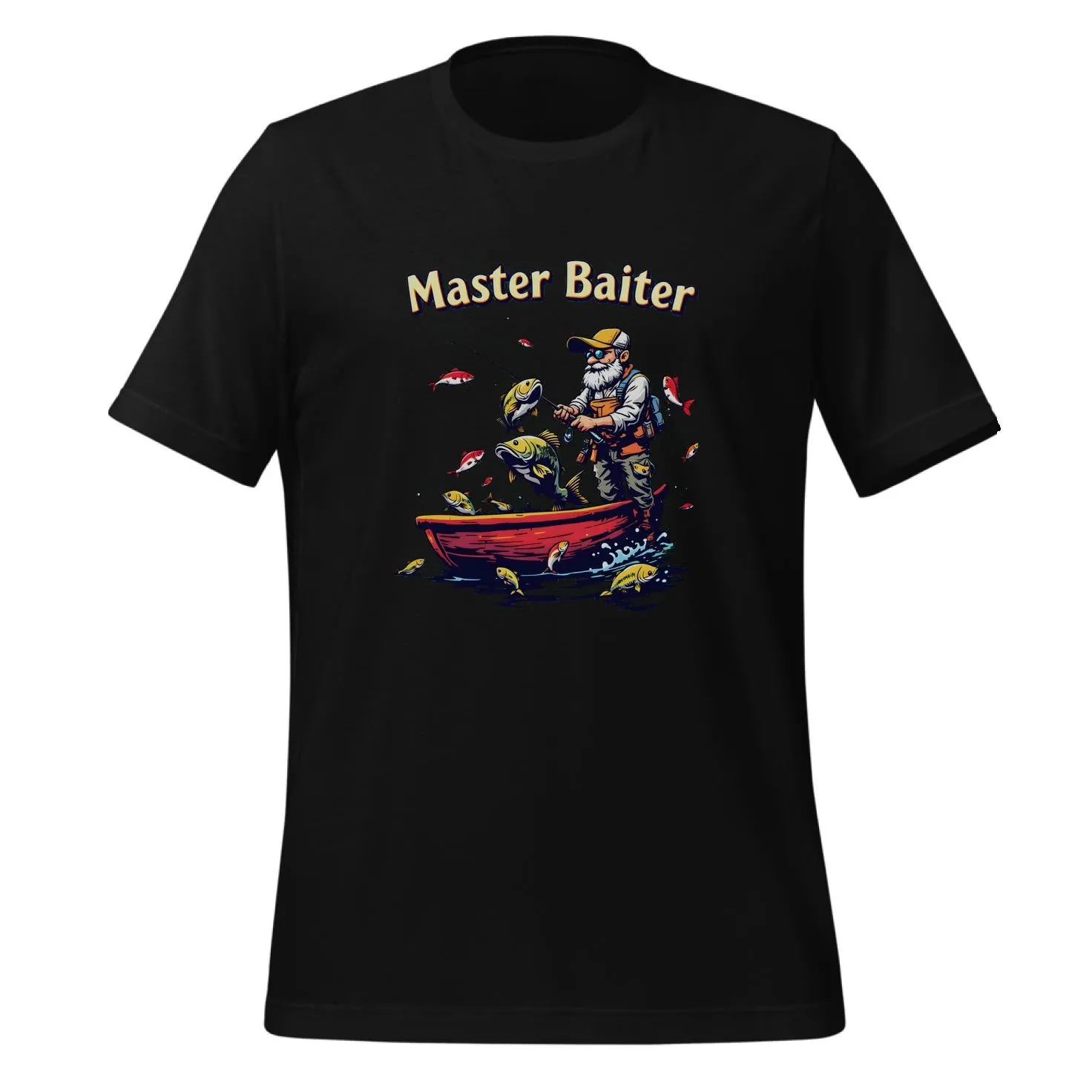 Cartoon Master Baiter Fishing Design | Classic T-Shirt (Unisex)