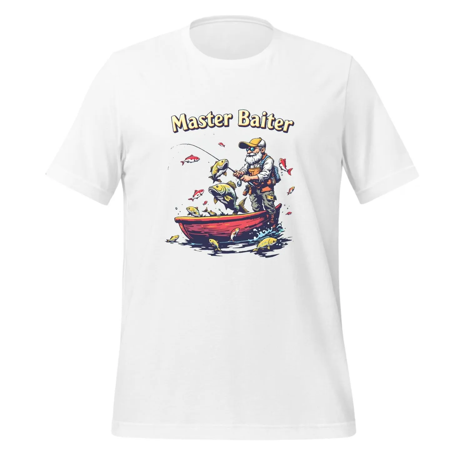 Cartoon Master Baiter Fishing Design | Classic T-Shirt (Unisex)