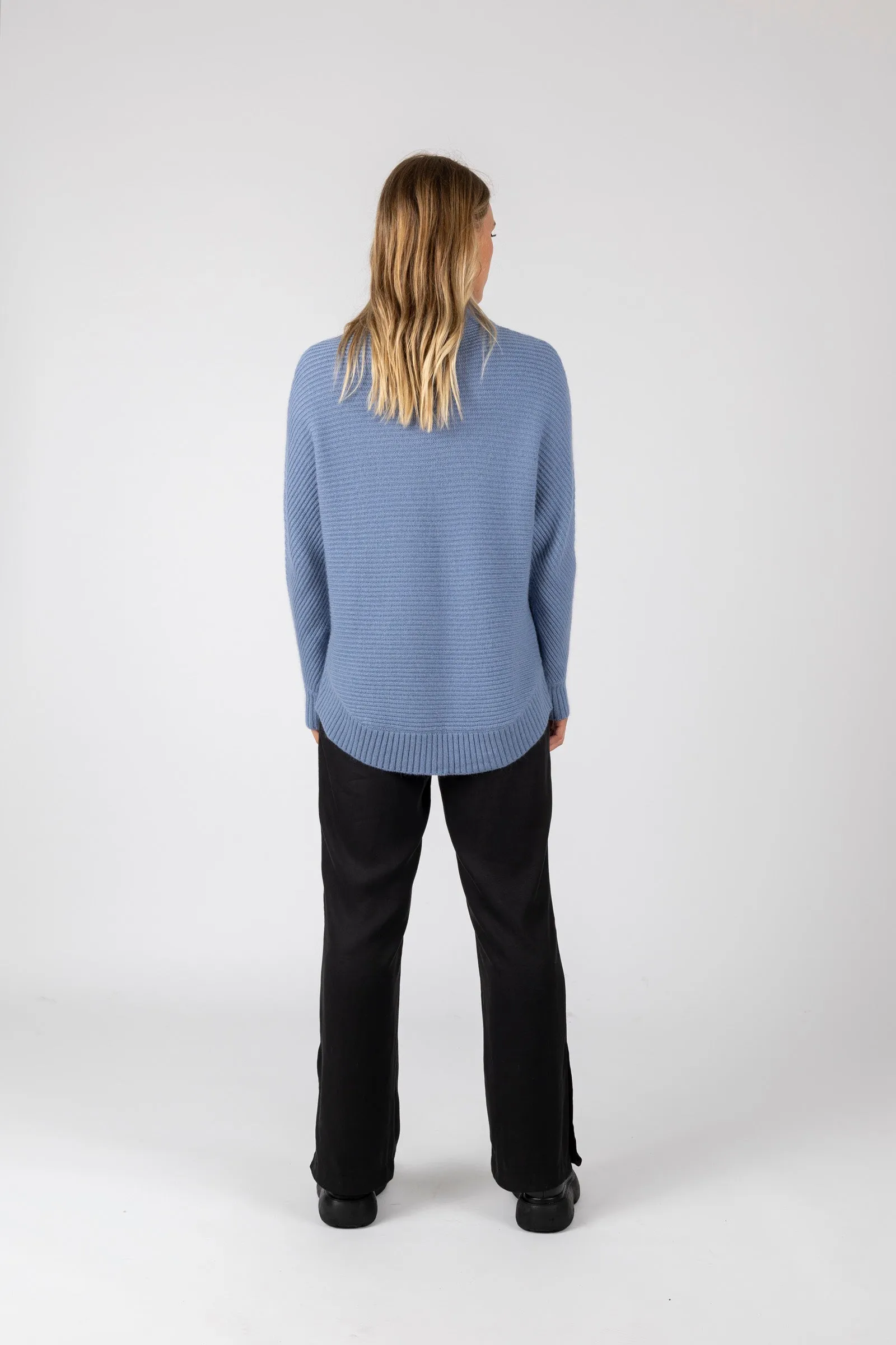 Chalet Funnel Neck Knit - Sapphire