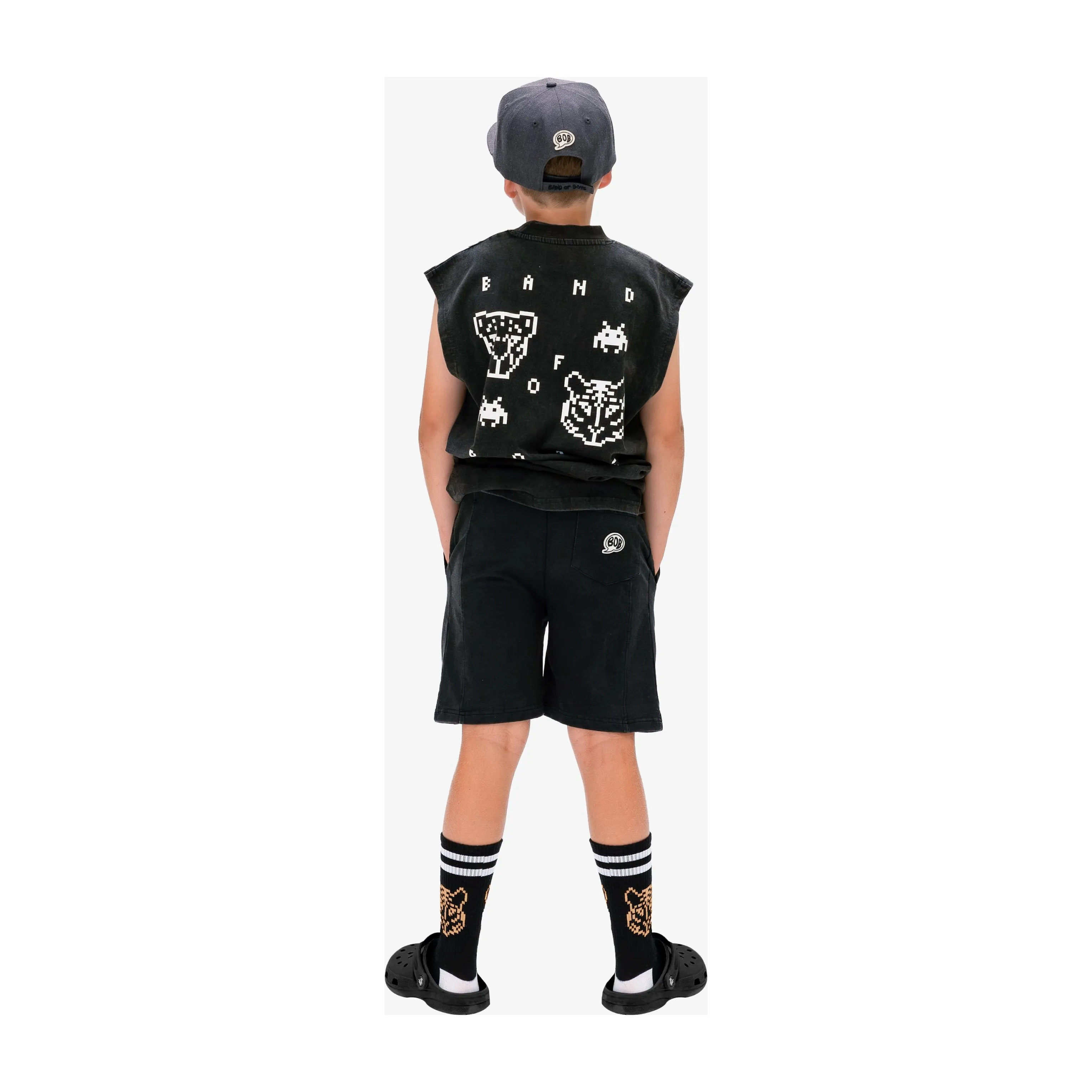 Charcoal BOB Pixelated Flat Peak Cap
