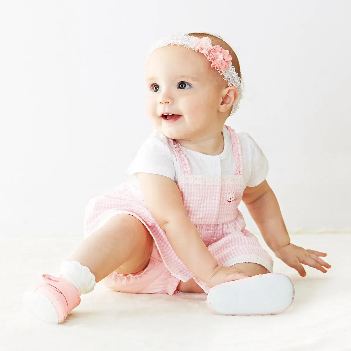 Checkered Seersucker Baby Dress