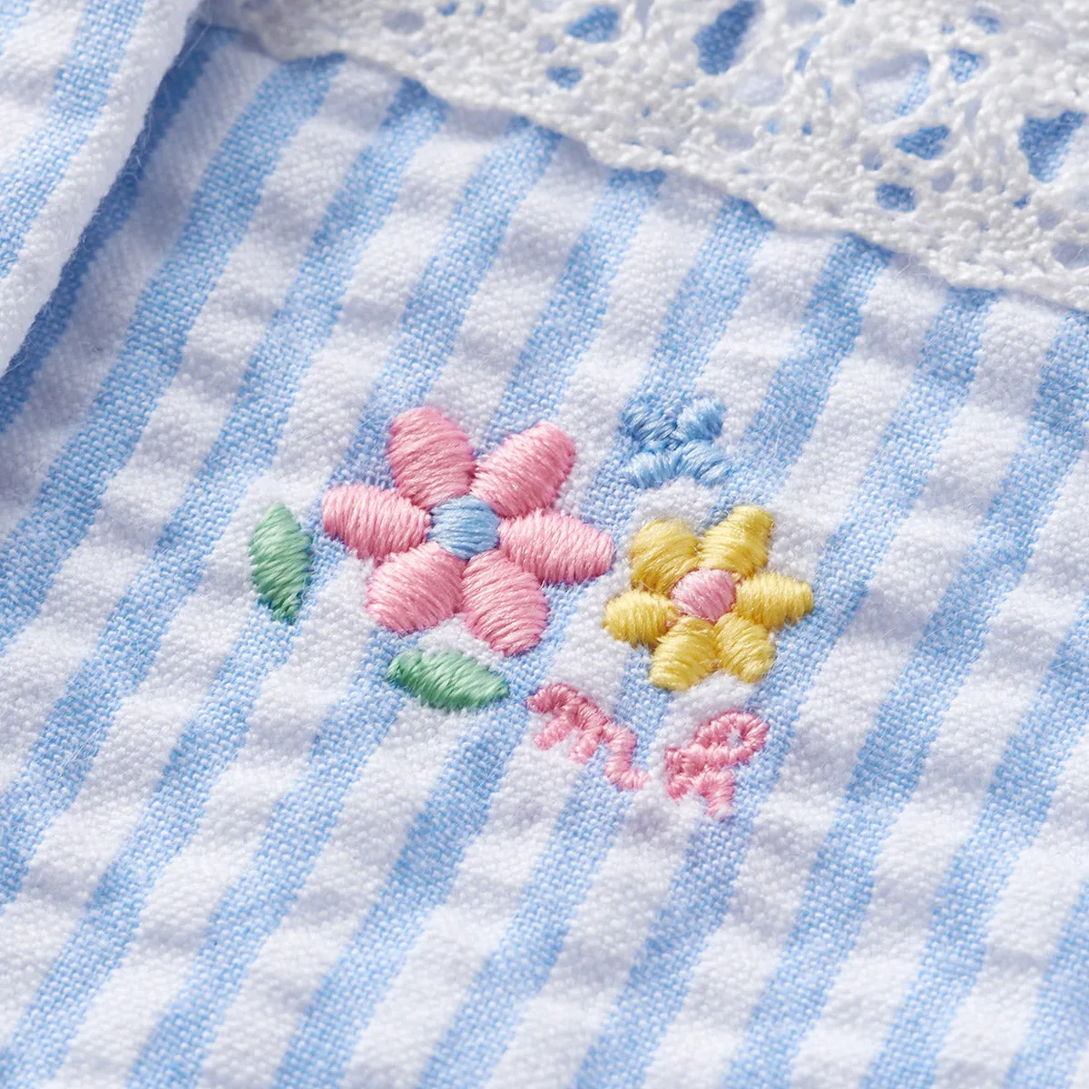 Checkered Seersucker Baby Dress