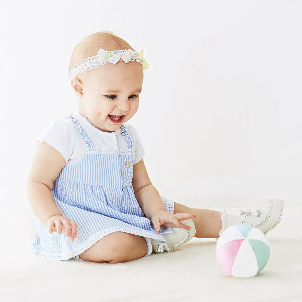 Checkered Seersucker Baby Dress