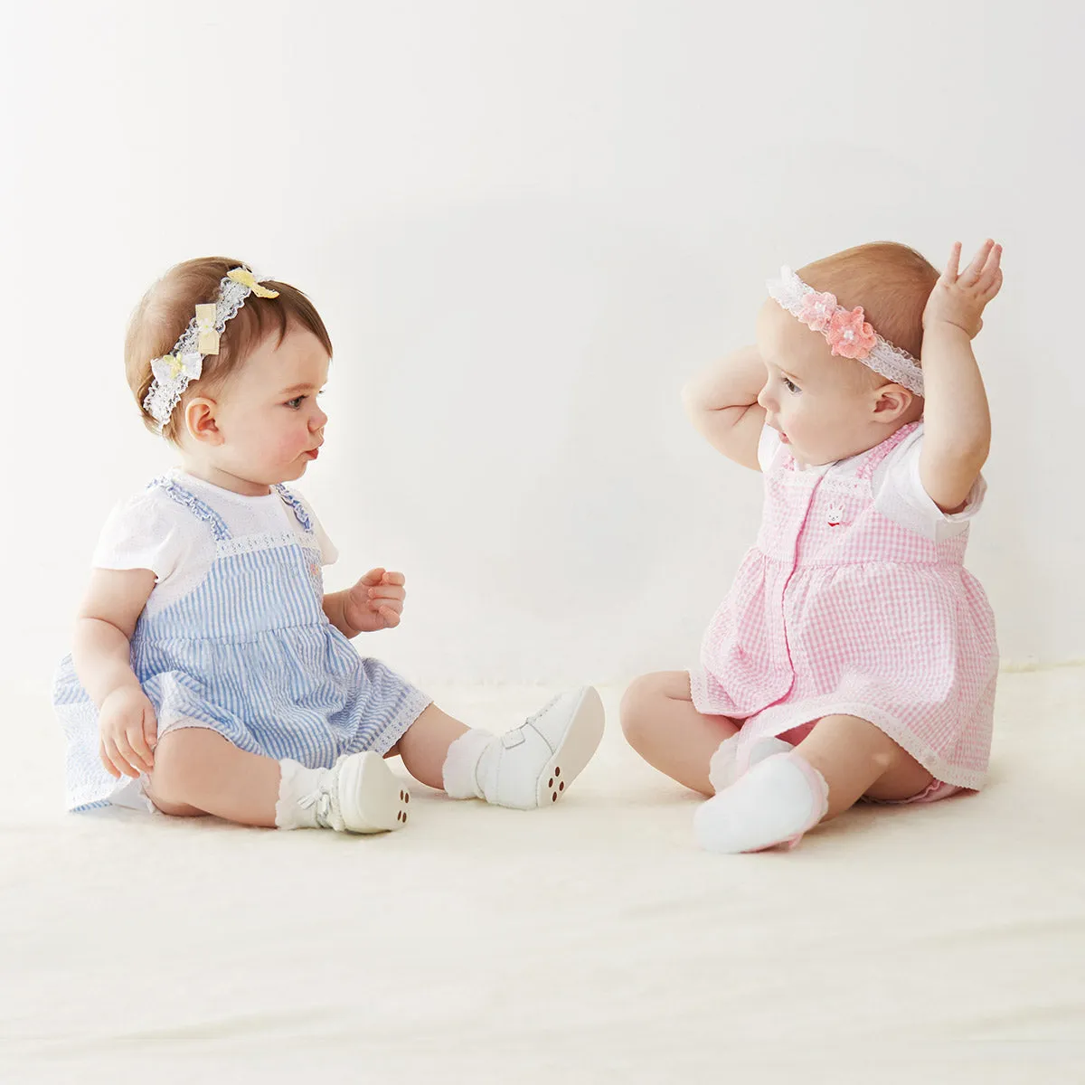 Checkered Seersucker Baby Dress