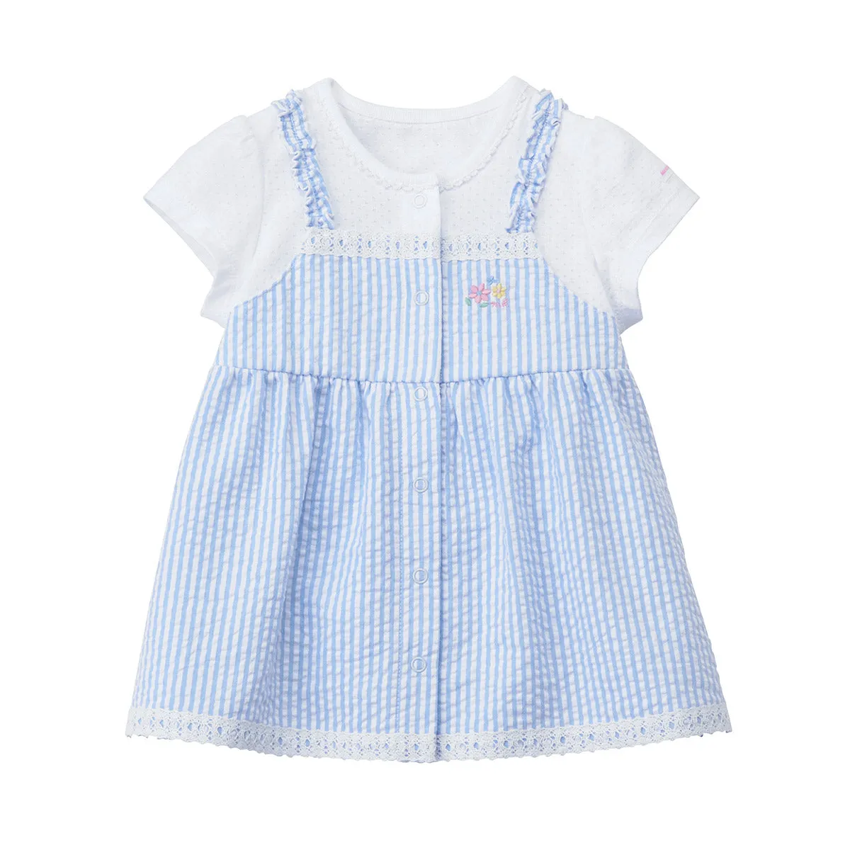 Checkered Seersucker Baby Dress