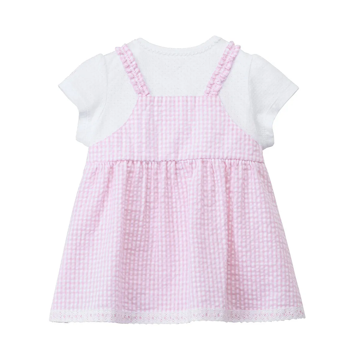 Checkered Seersucker Baby Dress