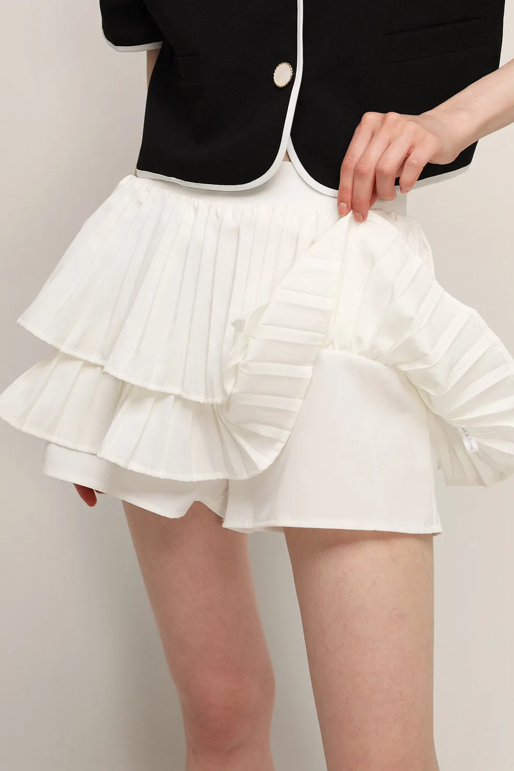 Clara Pleated Ruffle Skort
