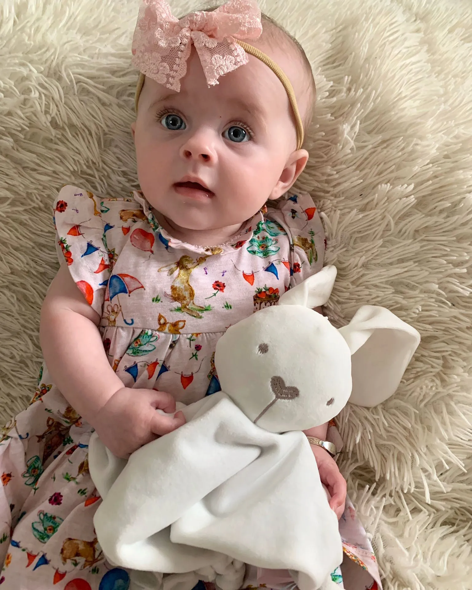 Comforter Bunny Rattle Baby Blanket