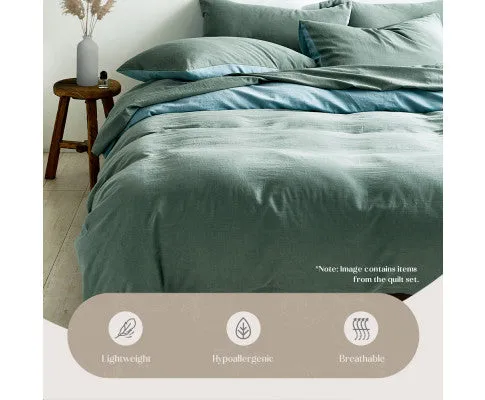 Cosy Club Duvet Cover Quilt Set Flat Cover Pillow Case Blue Lagoon Inspired