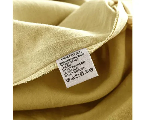 Cosy Club Sheet Set Bed Sheets Set - Flat Cover Pillow Case Yellow Inspired