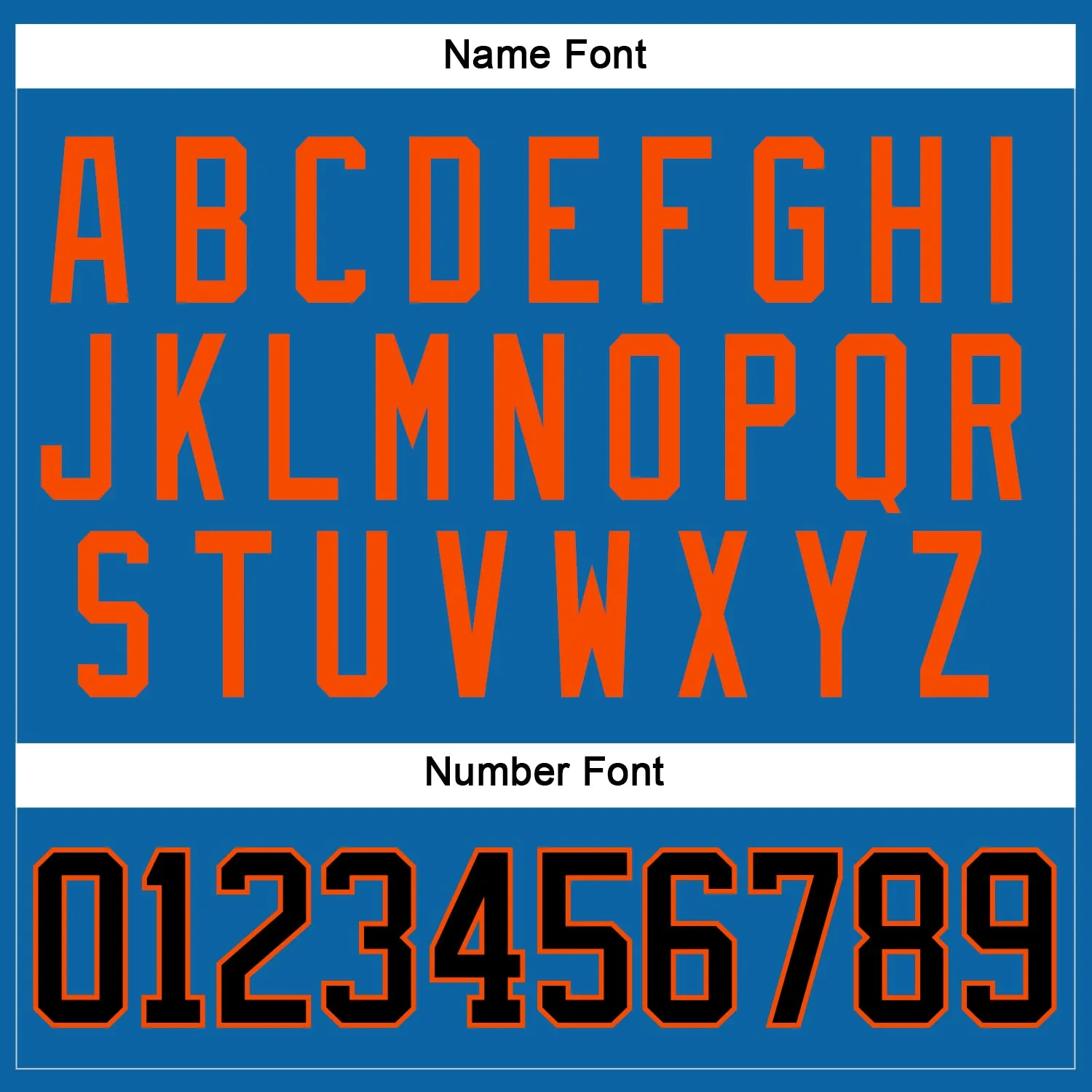 Custom Blue Black-Orange Hockey Jersey