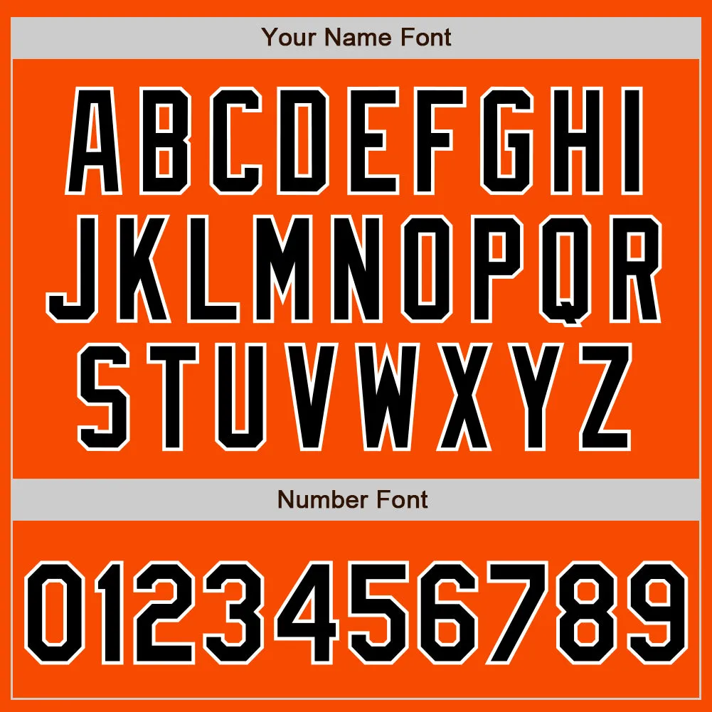 Custom Orange Black-White Authentic Baseball Jersey