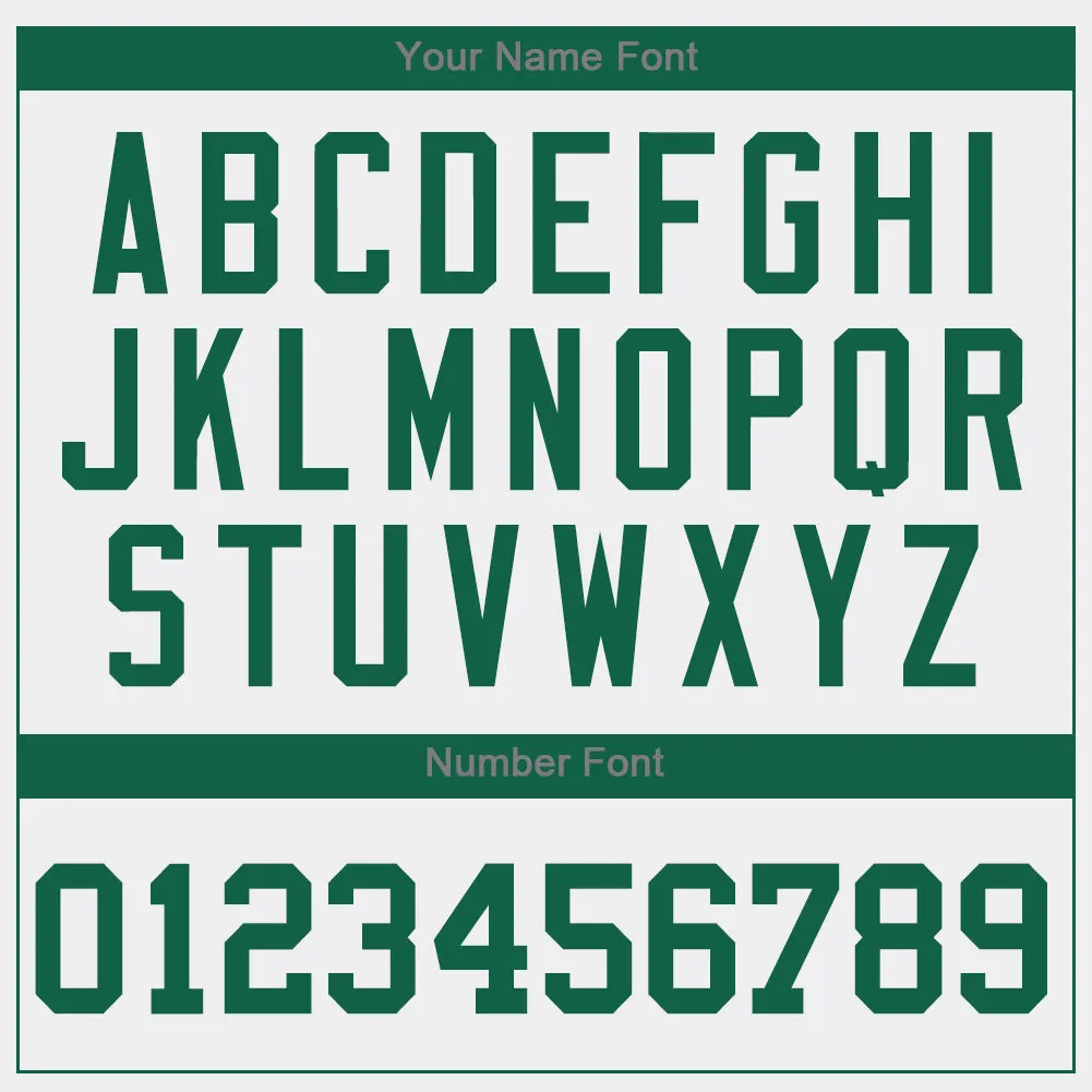 Custom White Kelly Green-Gray Authentic Baseball Jersey