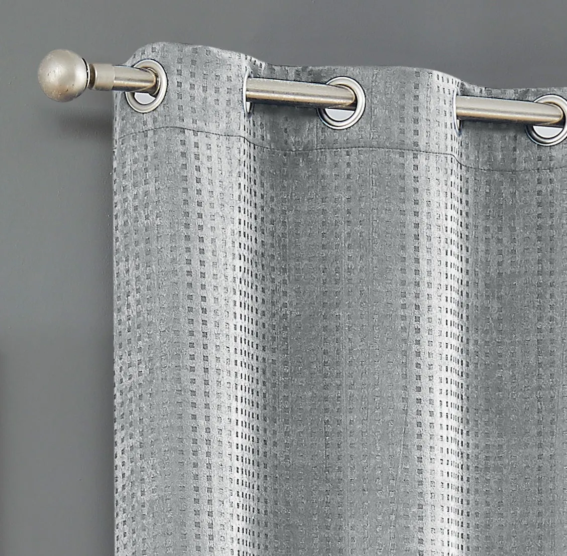 Dainty Home Times Square 3D Woven Basketweave Design Blackout Thermal Insulated Grommet Panel Pair
