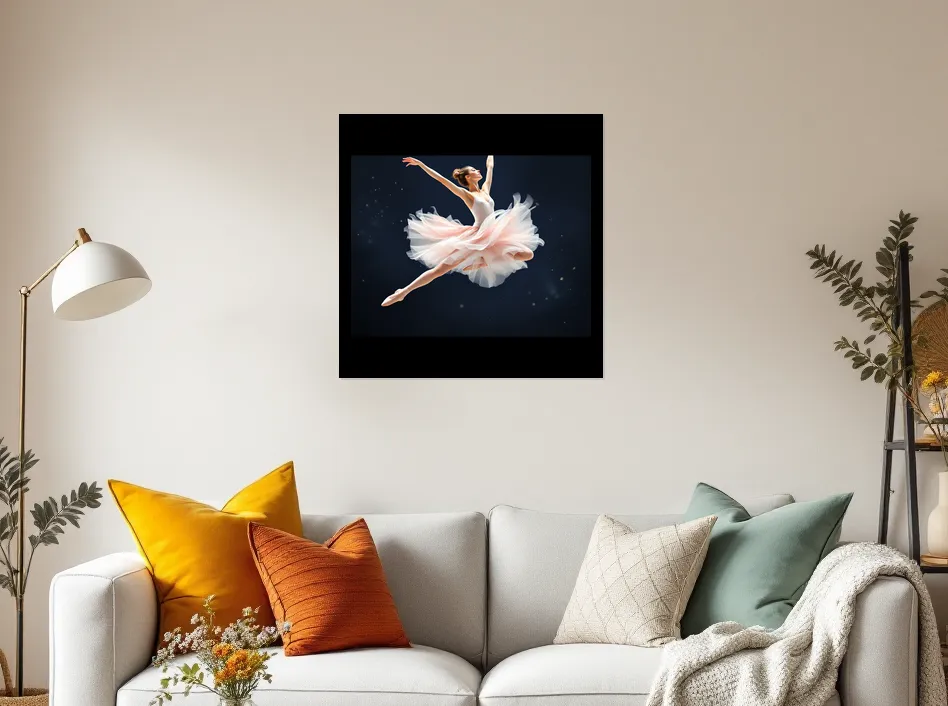 Dancer's Dream: A Leap of Elegance Wall Art Poster