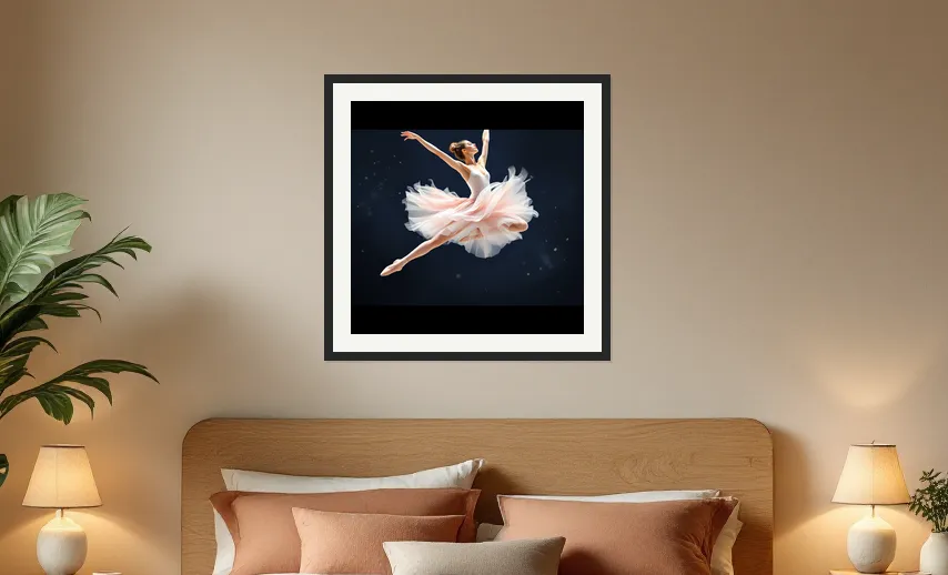 Dancer's Dream: A Leap of Elegance Wall Art Poster