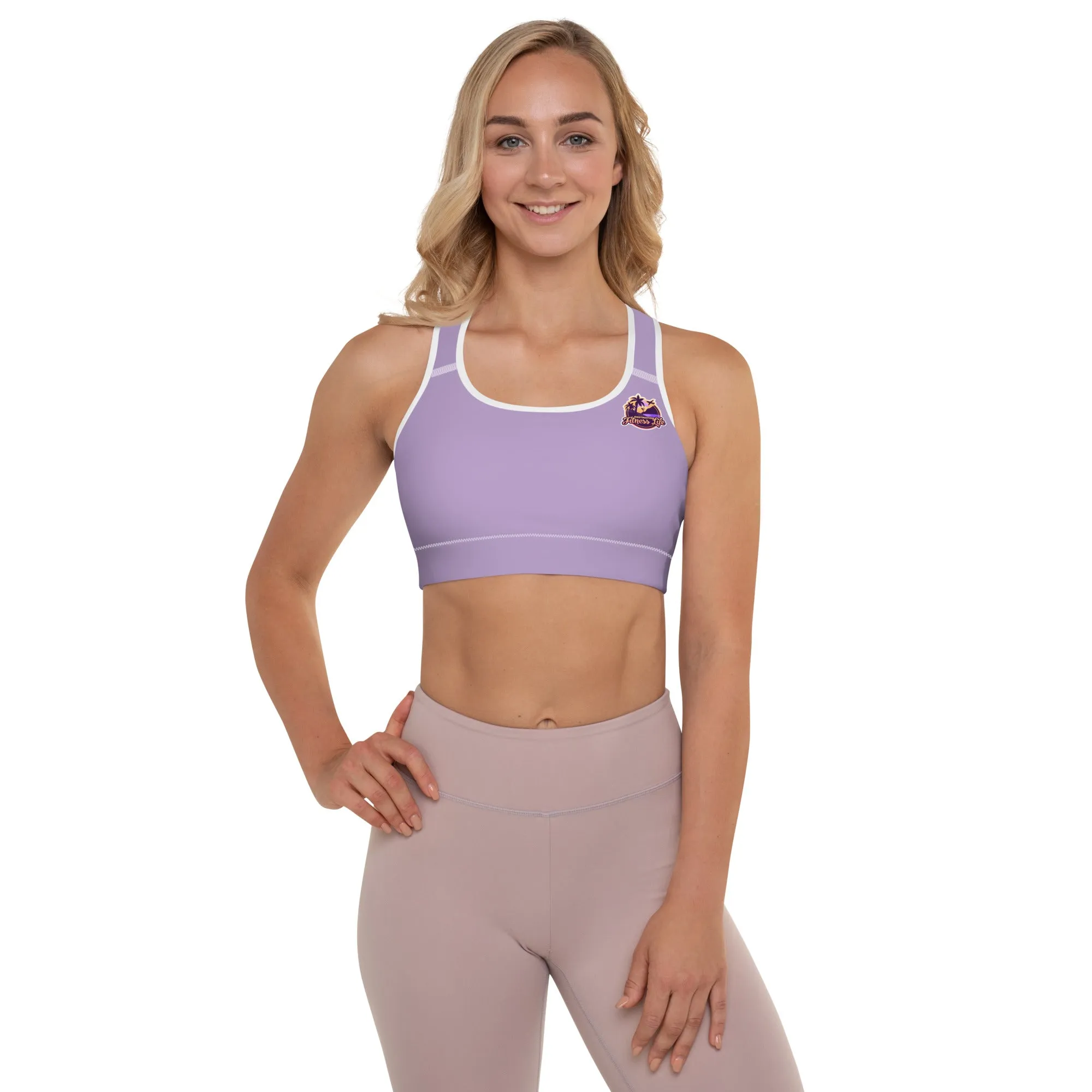 DFL Padded Sports Bra Light Purple