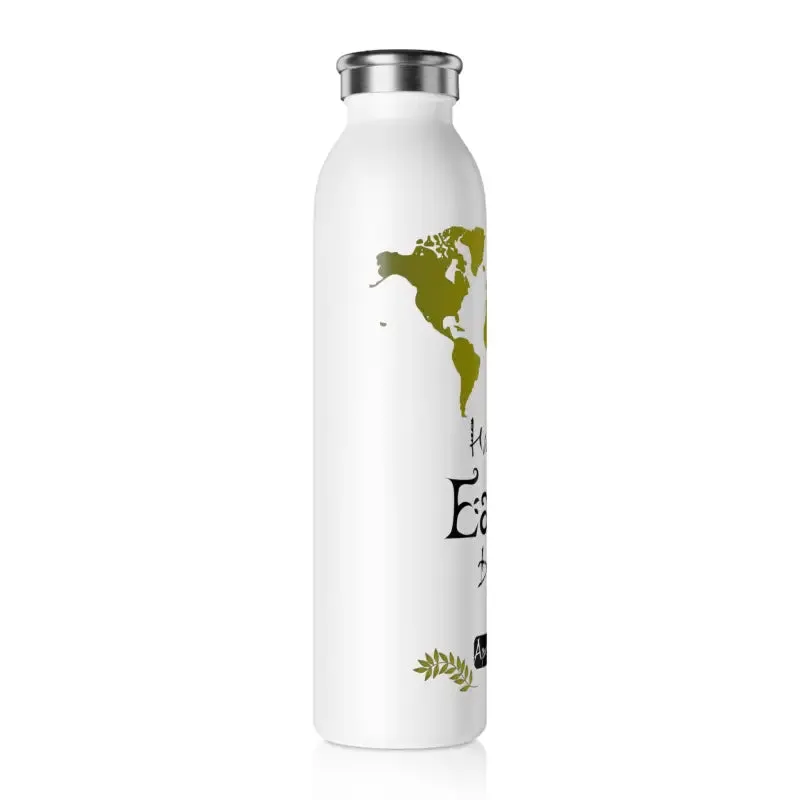 Earth Day Slim Water Bottle for Eco Lovers