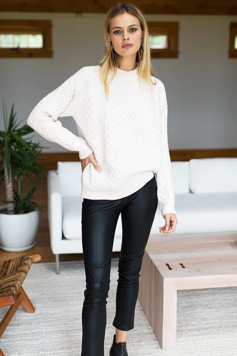 Emerson Fry Ivory Fisherman Sweater