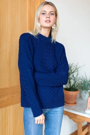 Emerson Fry Navy Fisherman Sweater