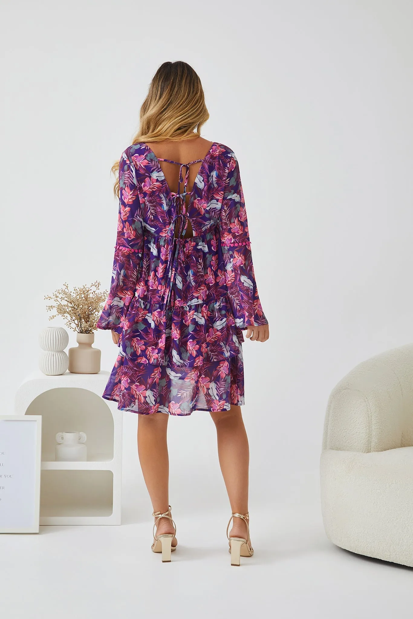 Emilla Dress - Purple Rainforest