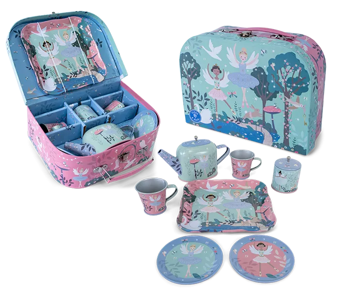 Enchanted 9pc Tin Tea Set