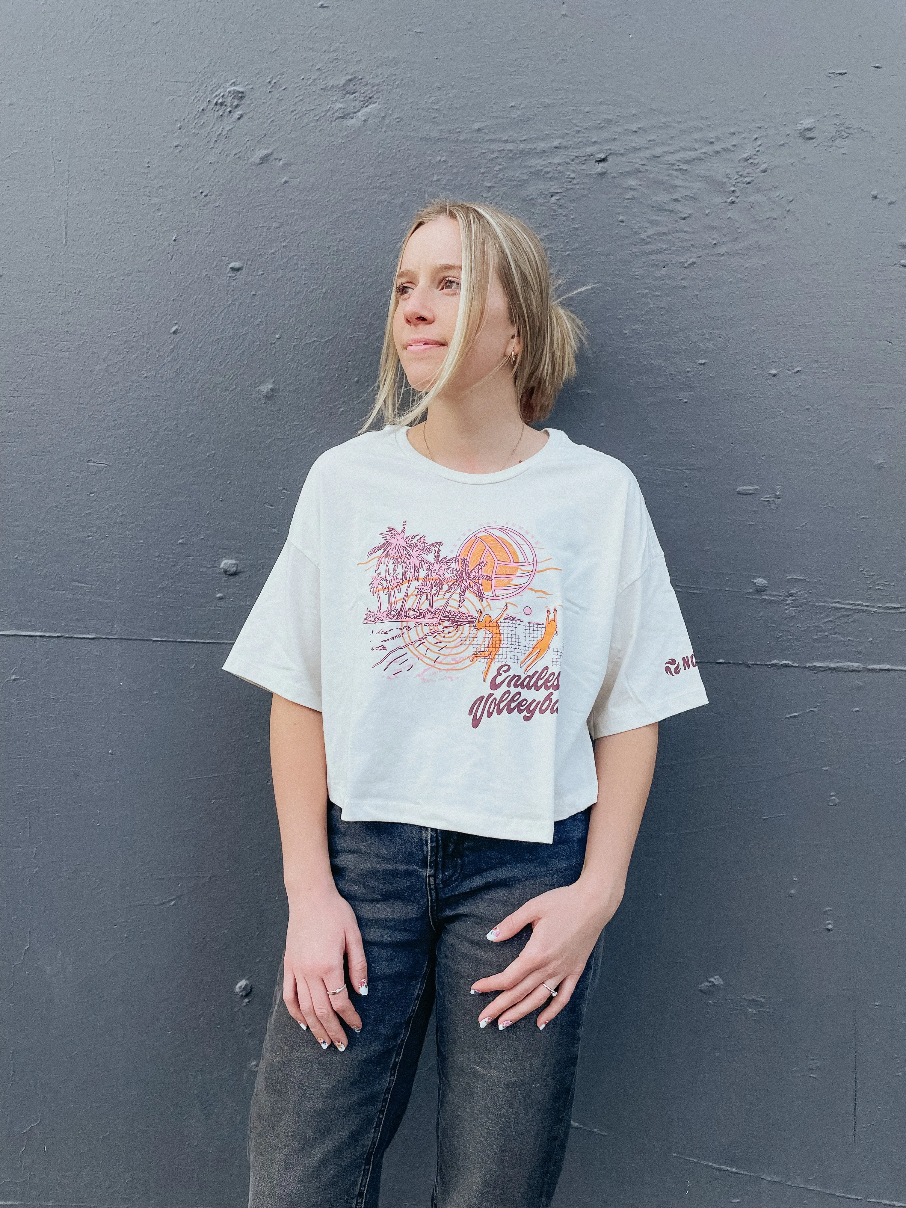Endless Volleyball Short Sleeve Cropped Shirt