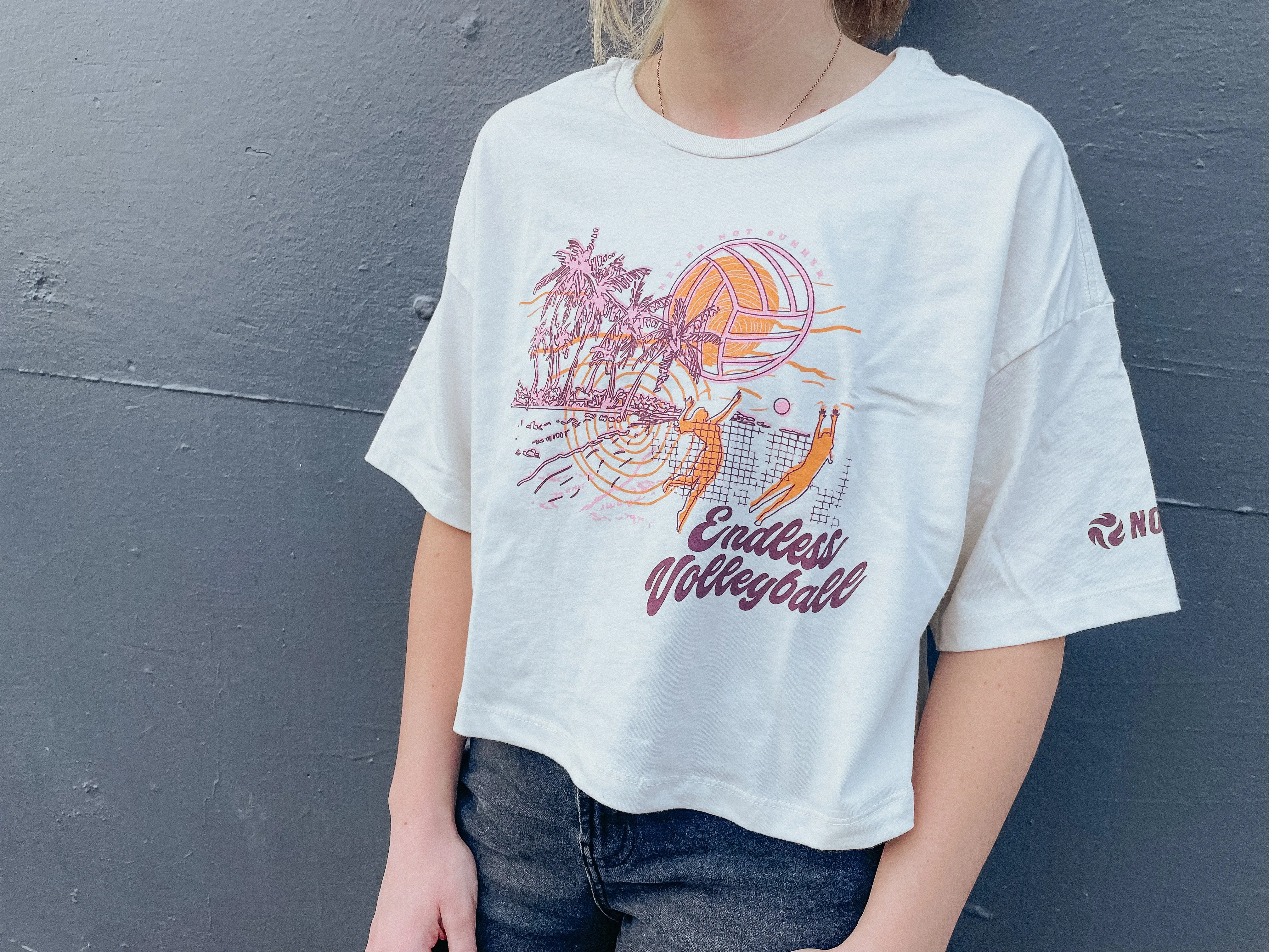 Endless Volleyball Short Sleeve Cropped Shirt