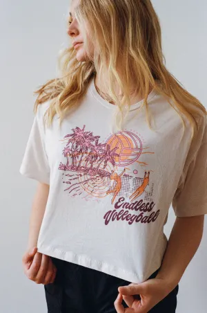 Endless Volleyball Short Sleeve Cropped Shirt