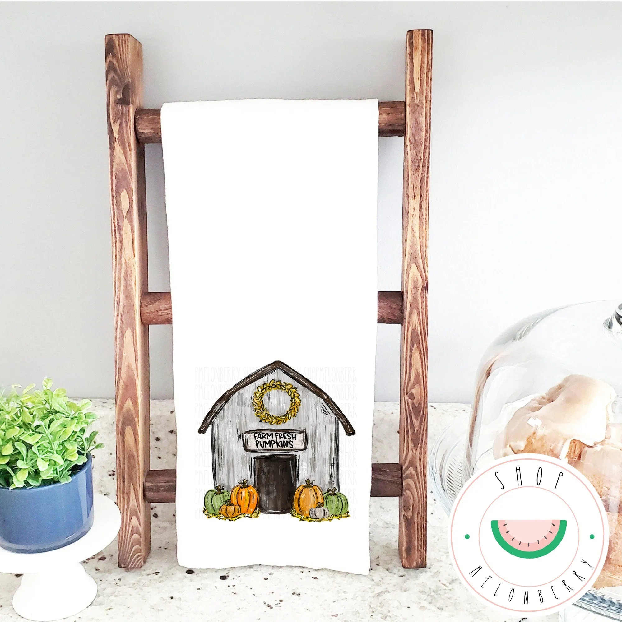 Farm Fresh Pumpkins Tea Towel