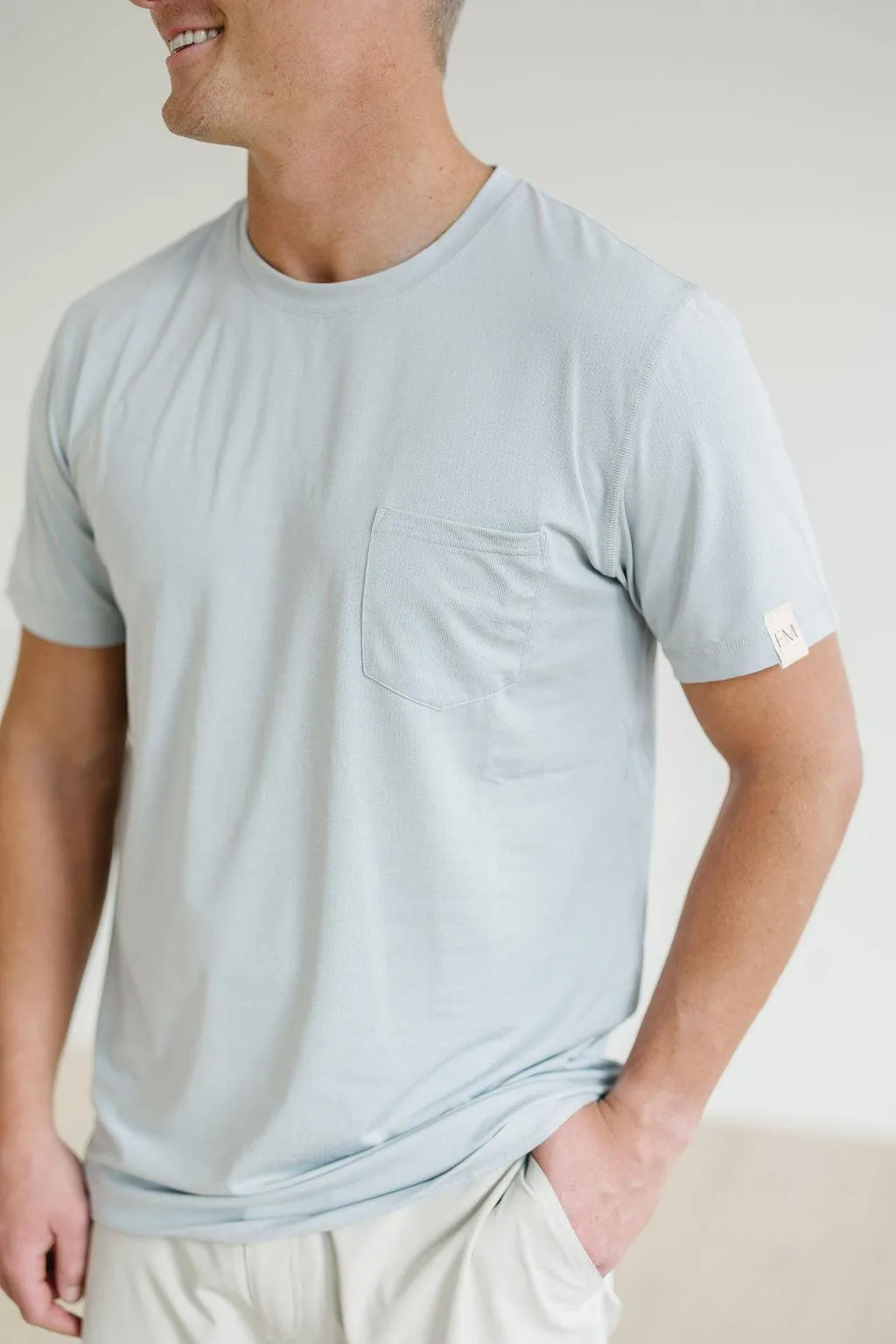 Fehrnvi Men's Performance Tee in Metallic Gray