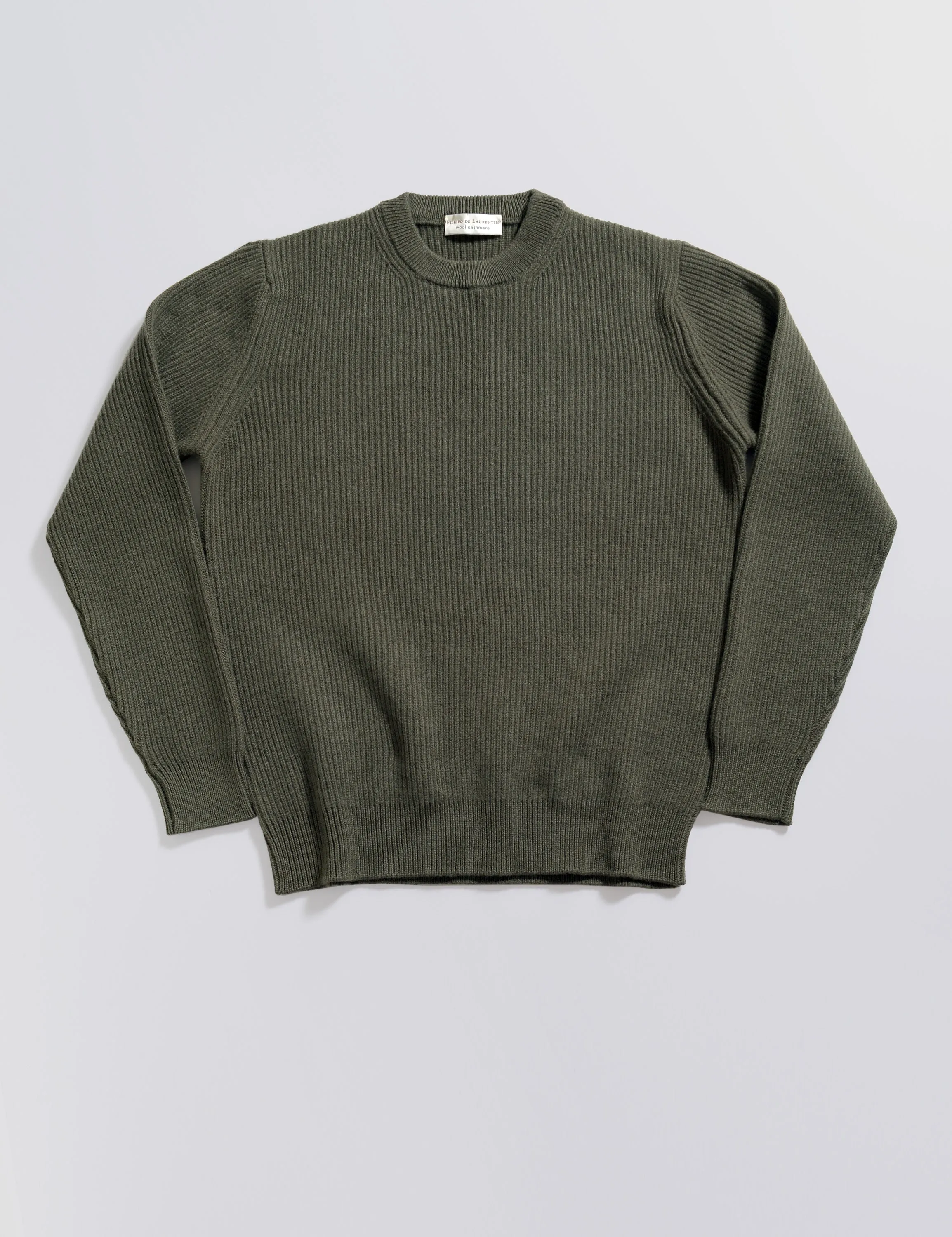 FINAL SALE: Merino Cashmere Fisherman Sweater - Loden
