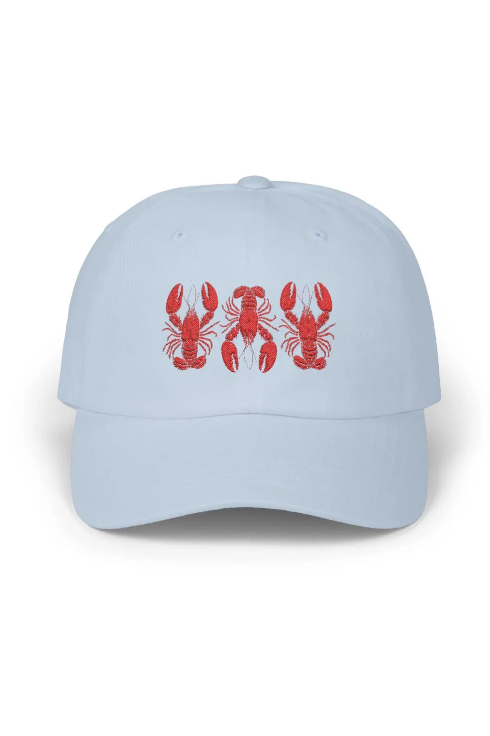Fisherman Aesthetic Coastal Lobster Embroidered Dad Cap