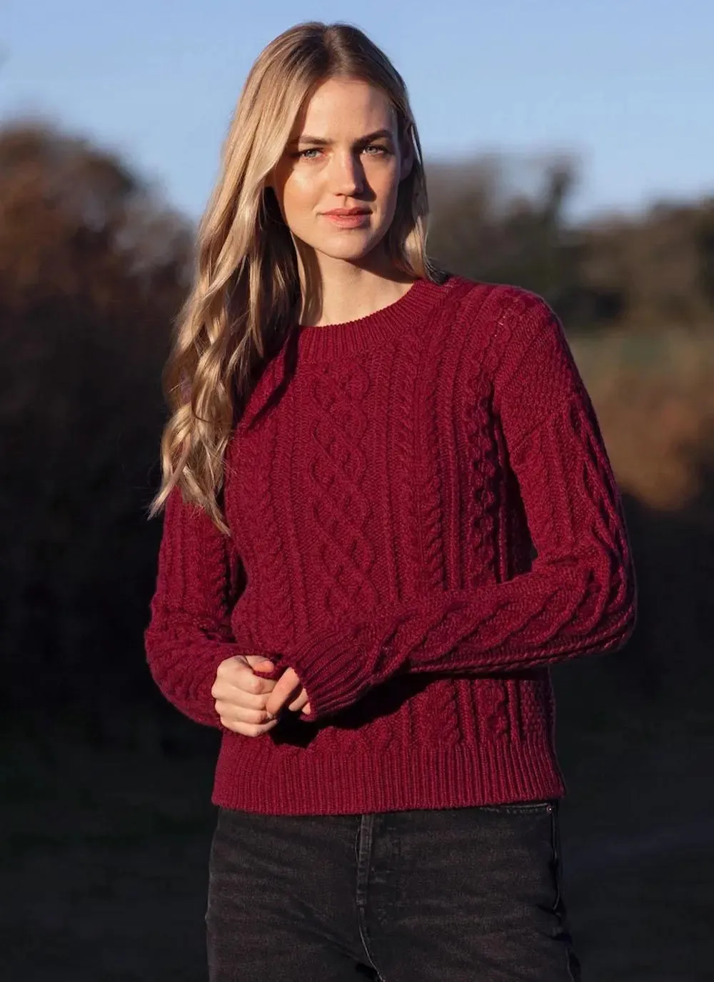 Fisherman Ladies Supersoft Aran Crew