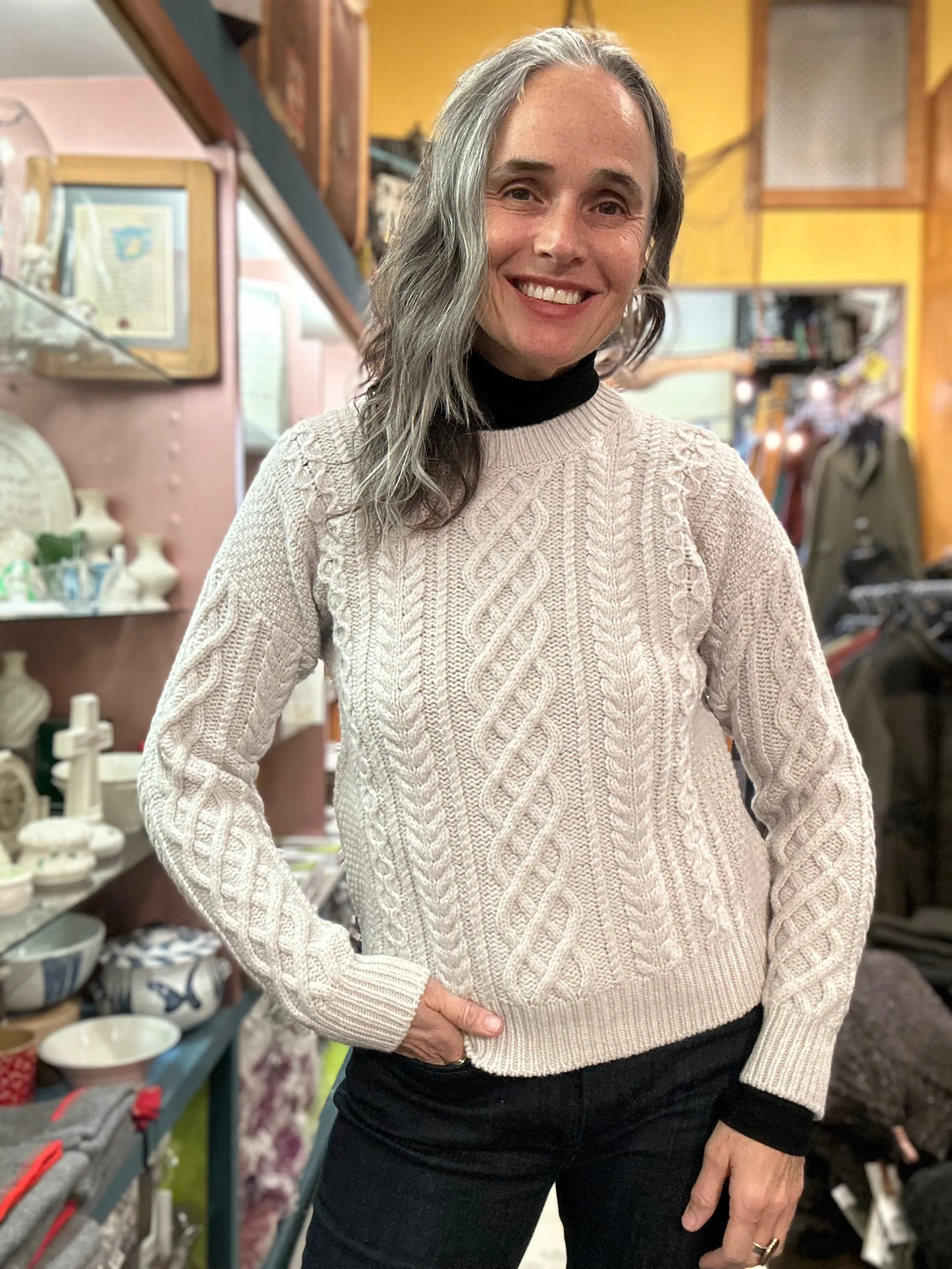 Fisherman Ladies Supersoft Aran Crew