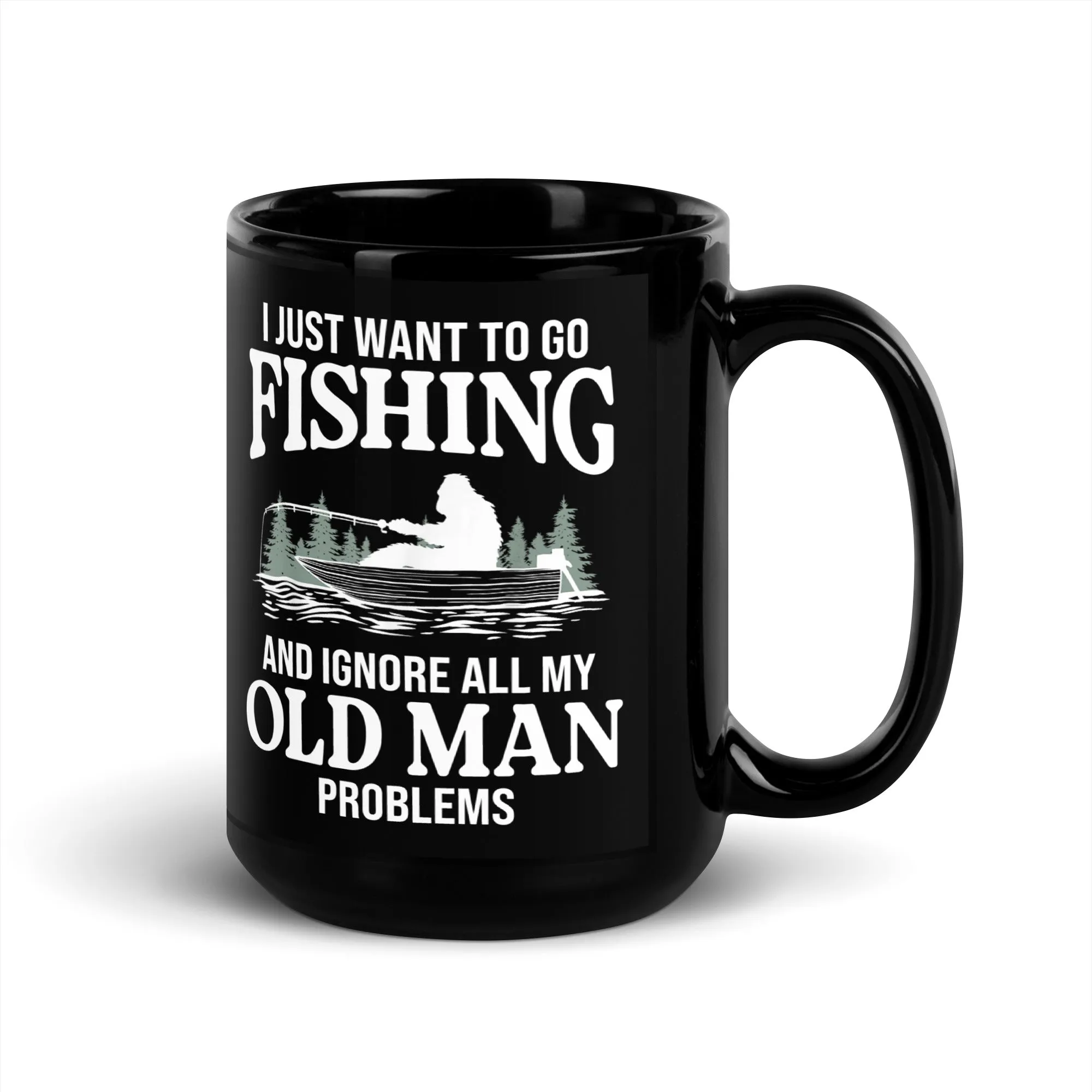 Fishing Old Man Problems Coffee Mug