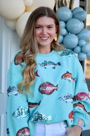 Fishy Fishy Sweatshirt | Light Blue