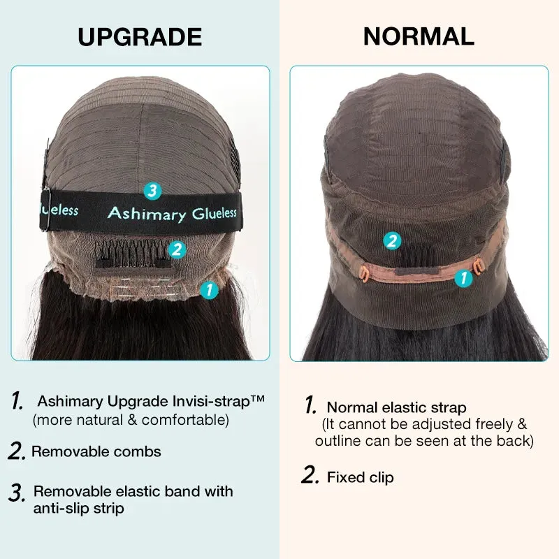 Flash Sale Chocolate Brown Upgrade Invisi-Strap Snug Fit 360 Skin Lace Wig Pre-Cut Lace  & Pre-Bleached Knots Cozy Glueless Wig