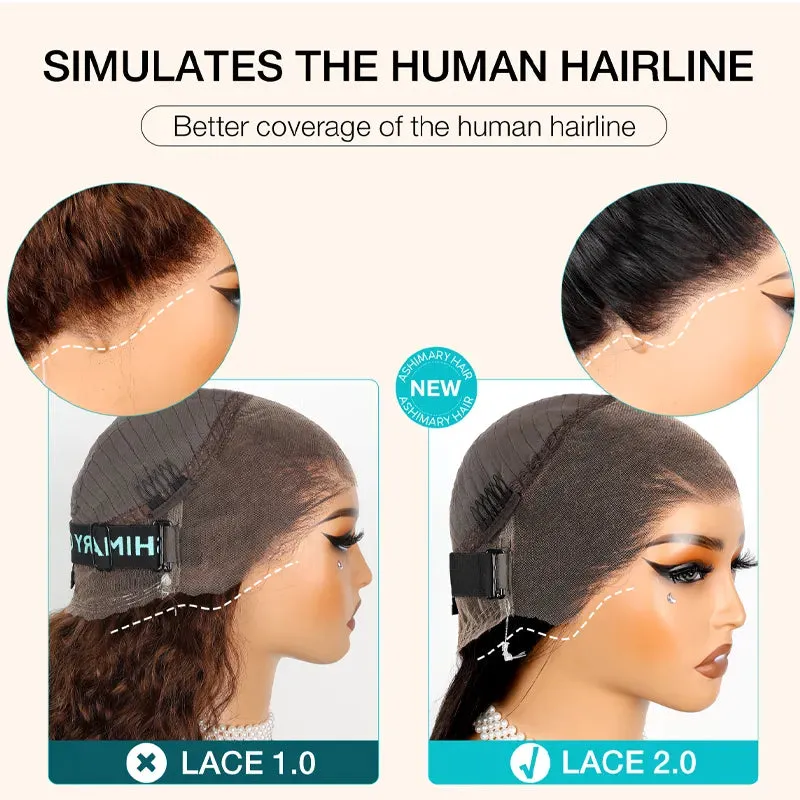 Flash Sale Chocolate Brown Upgrade Invisi-Strap Snug Fit 360 Skin Lace Wig Pre-Cut Lace  & Pre-Bleached Knots Cozy Glueless Wig