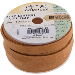 Flat Leather 10x2mm (5m spool) Light Brown